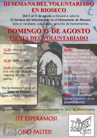 Cartel de la III Semana del voluntariado y la II Fiesta
